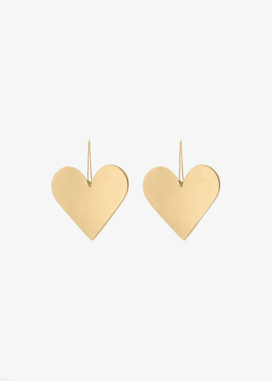 Asia Ingalls Heart Earrings Brass