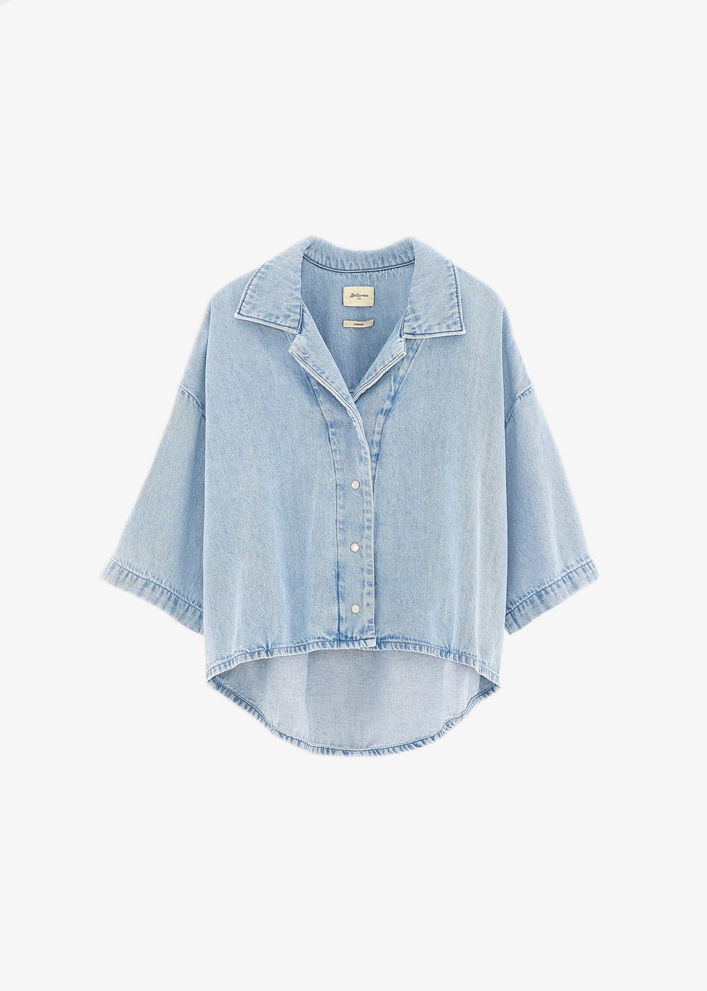 Bellerose-Pool-cropped-denim-Shirt