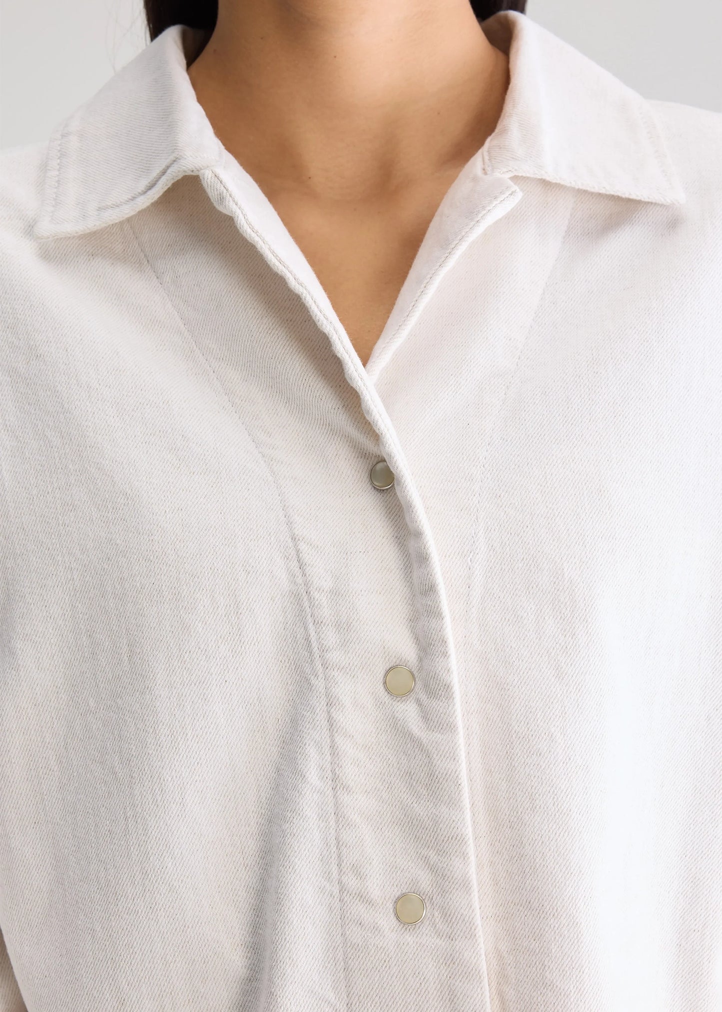 Bellerose-Pool-cropped-denim-Shirt