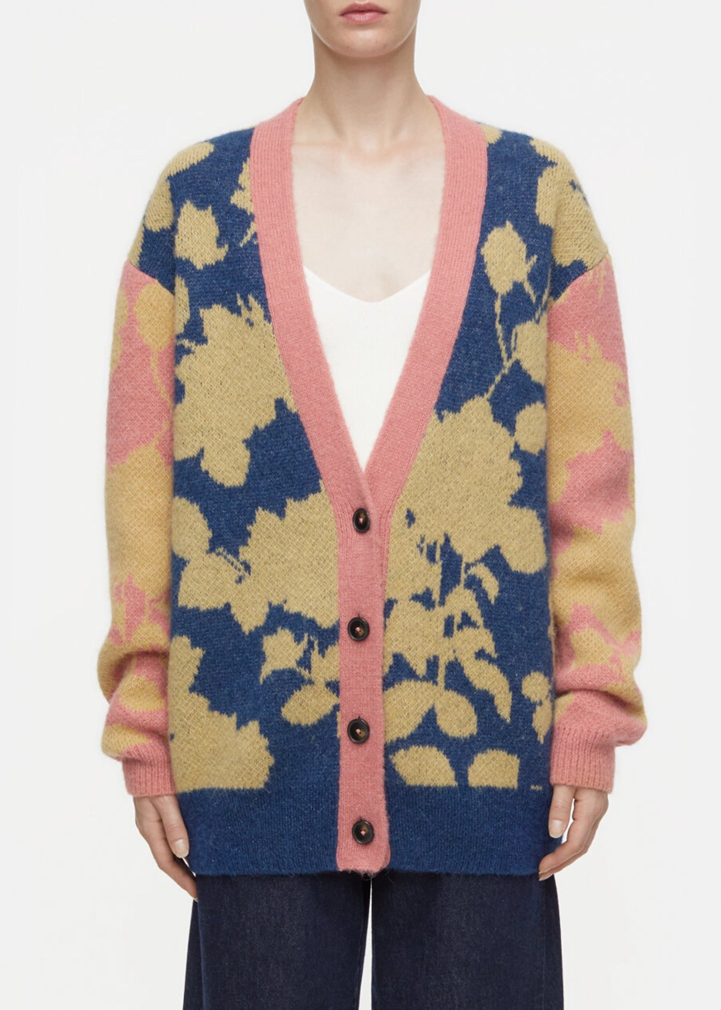 Closed-jacquard-v-neck-cardigan