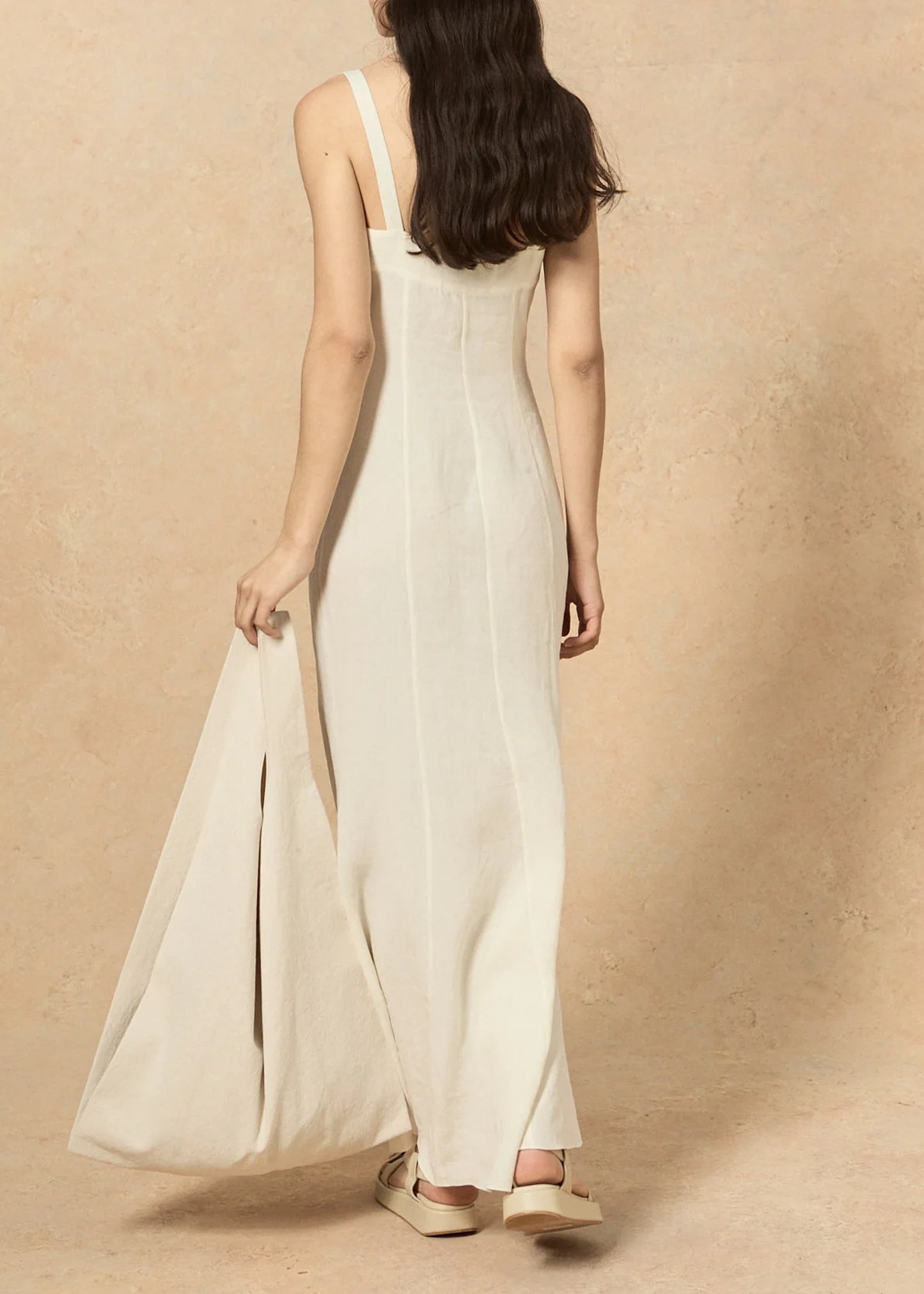 Cortana-Bambina-Ivory-Linen-Dress