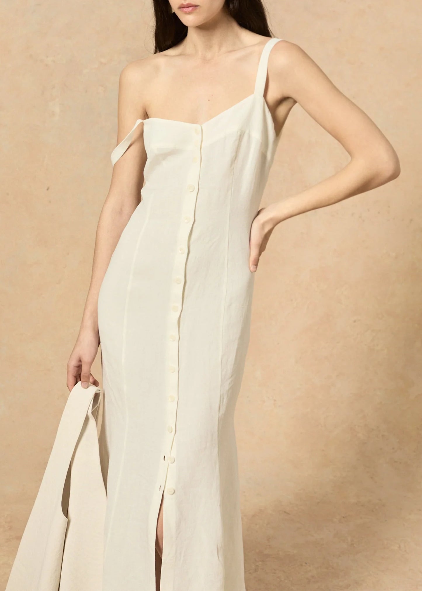 Cortana-Bambina-Ivory-Linen-Dress