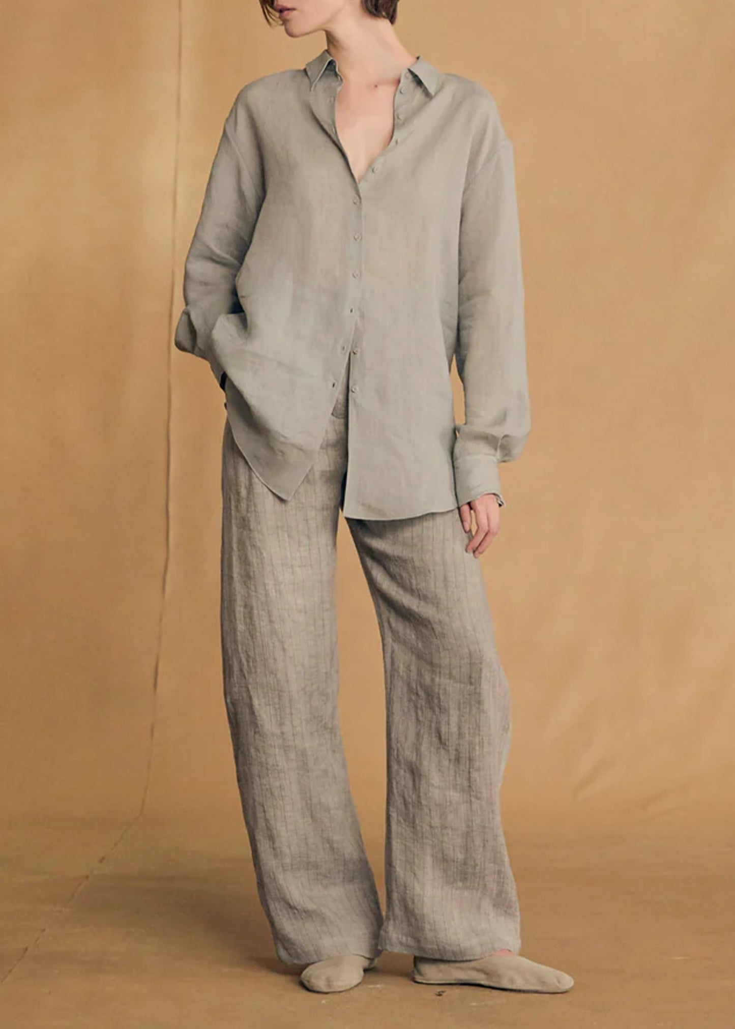 Cortana-Lupe-Sky-Blue-Striped-Linen-Pants