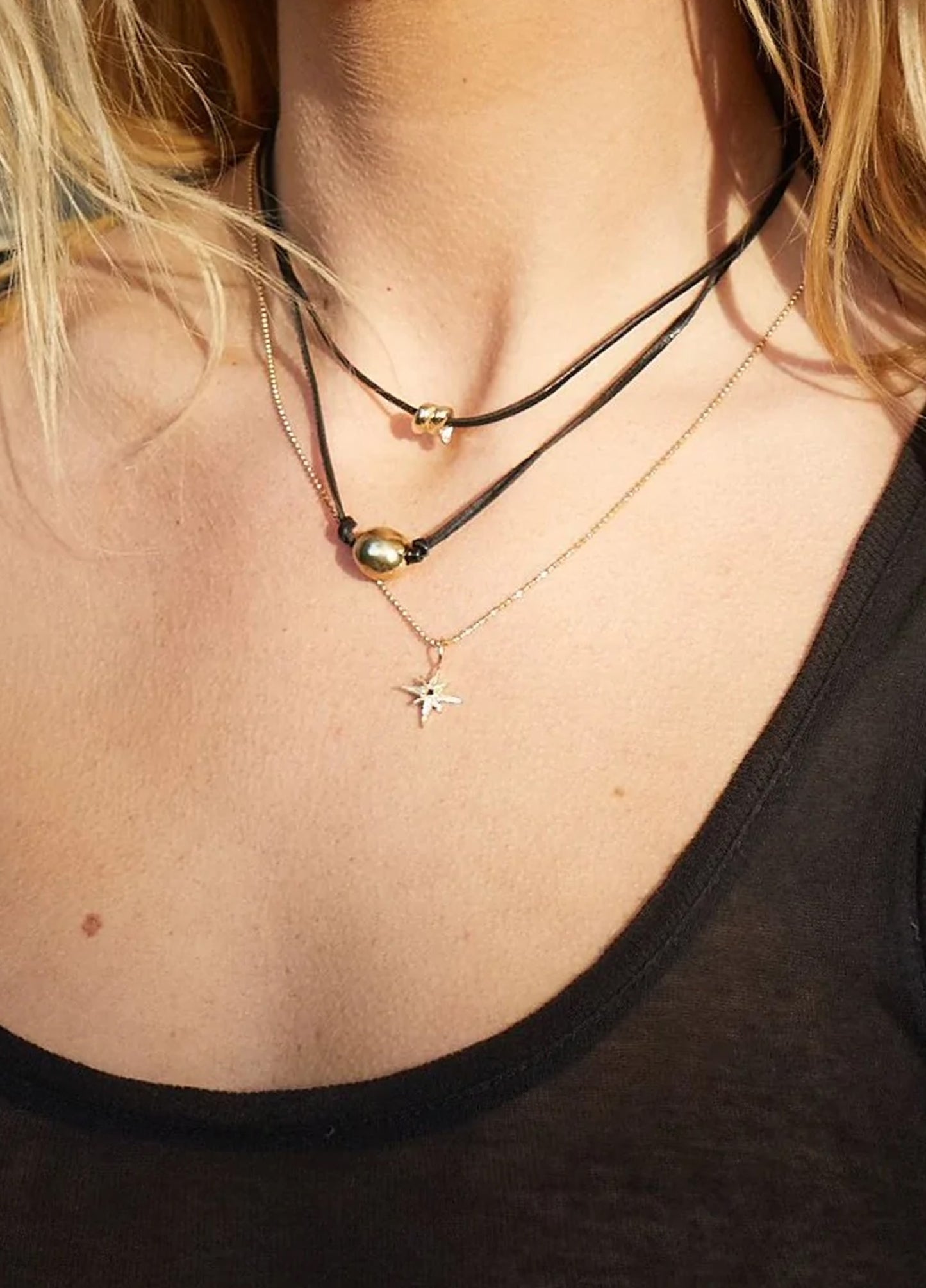 Mara-Scalise-north-star-pendant-black-diamond-gold