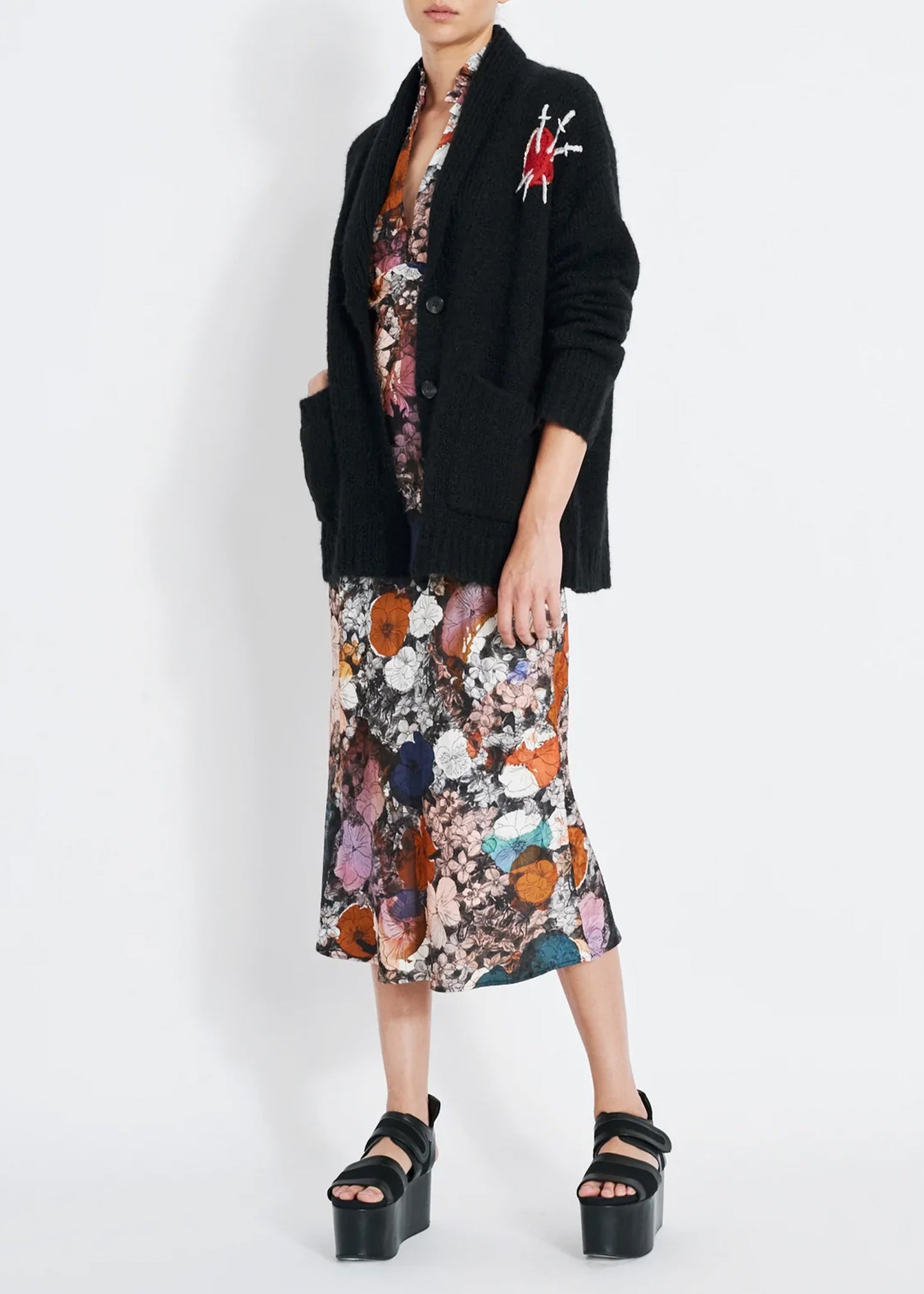 Raquel-Allegra-Black-Tarot-Margaret-Cardigan-Sweater