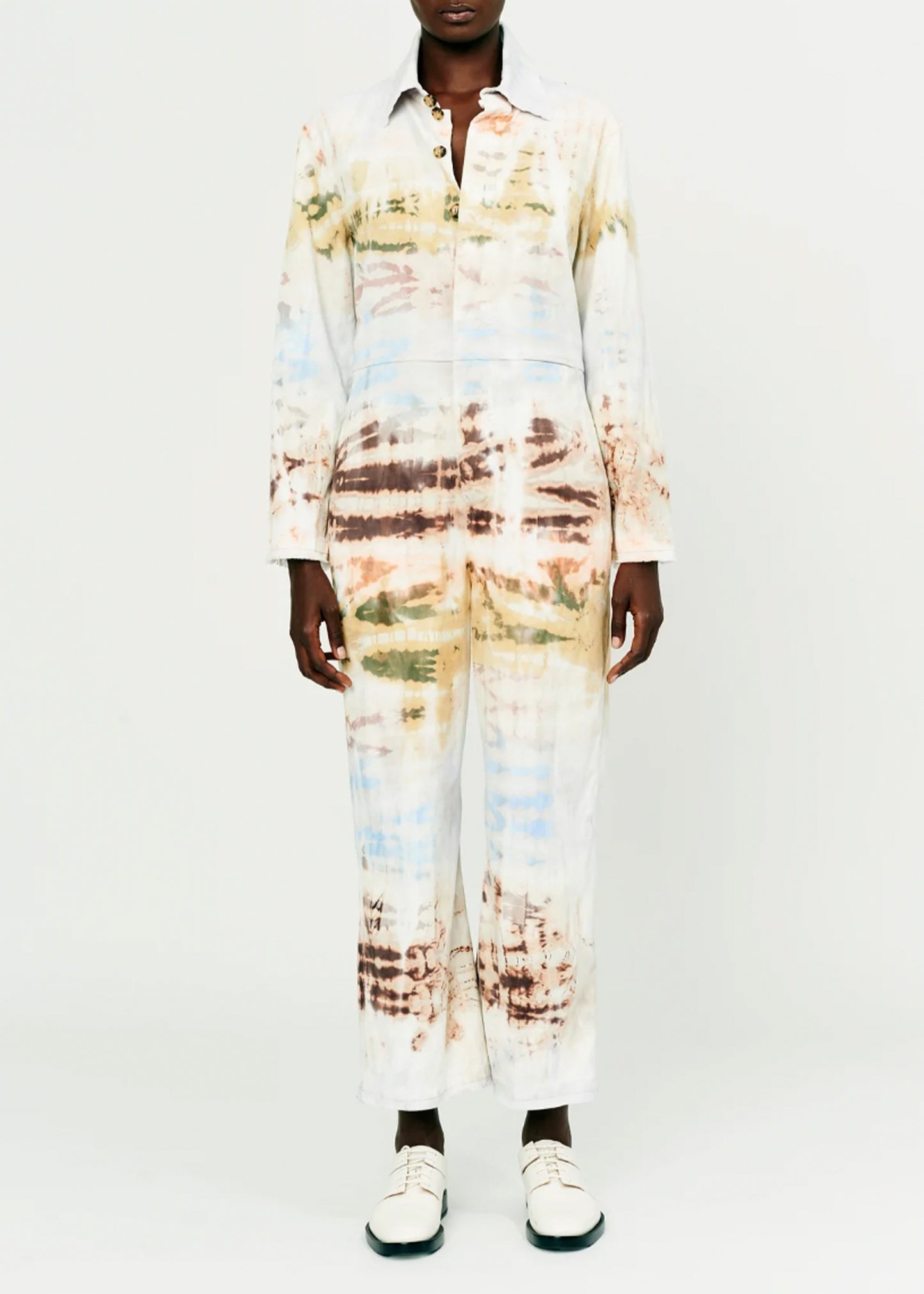 Raquel Allegra_Raquel Allegra Red Yellow Cliffs Tie Dye Union Suit_Rancho Work Wear