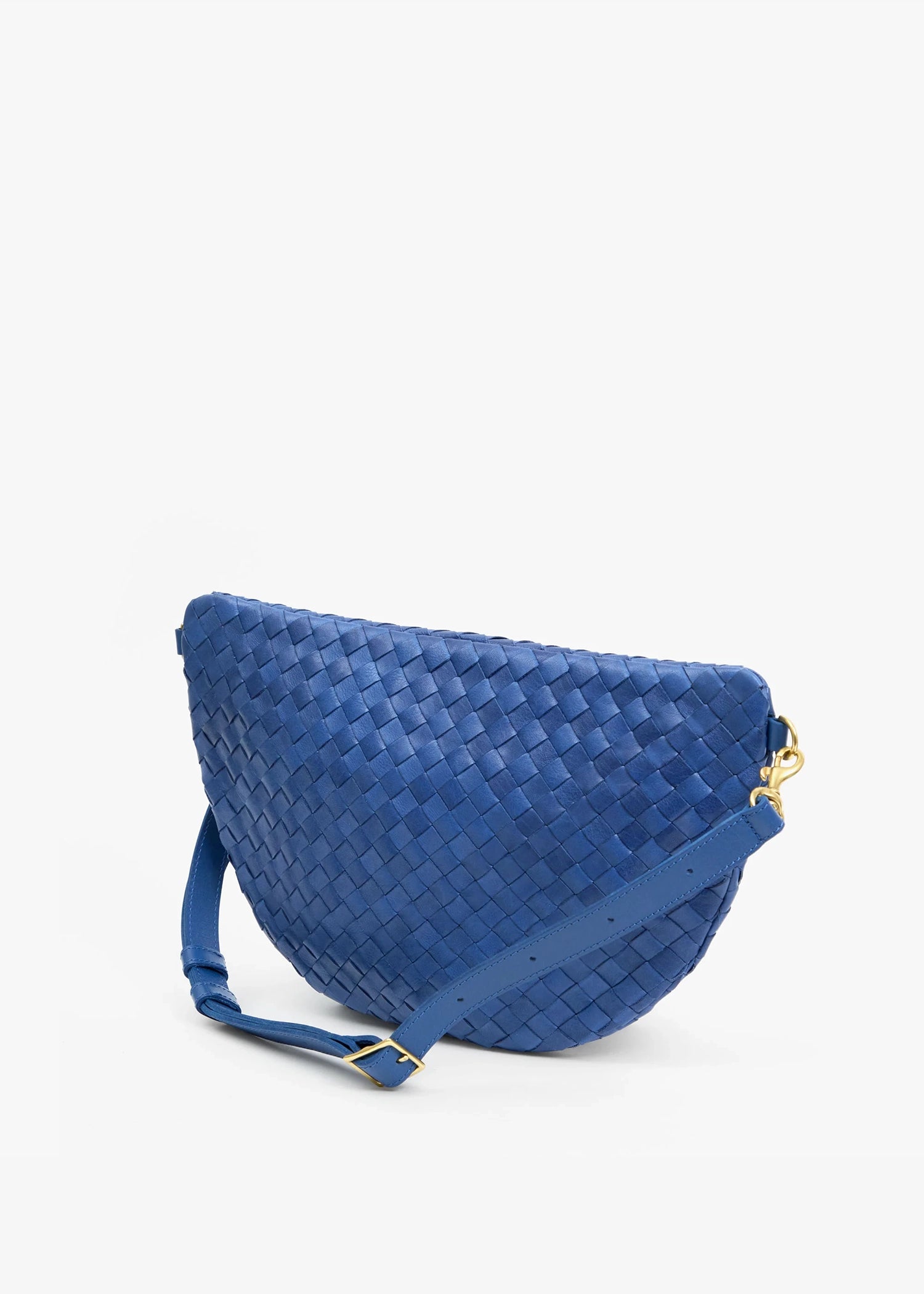 Clare-V-Grande-Fanny-French-Blue-Diagonal-Woven