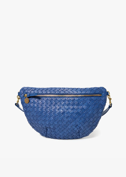 Clare-V-Grande-Fanny-French-Blue-Diagonal-Woven