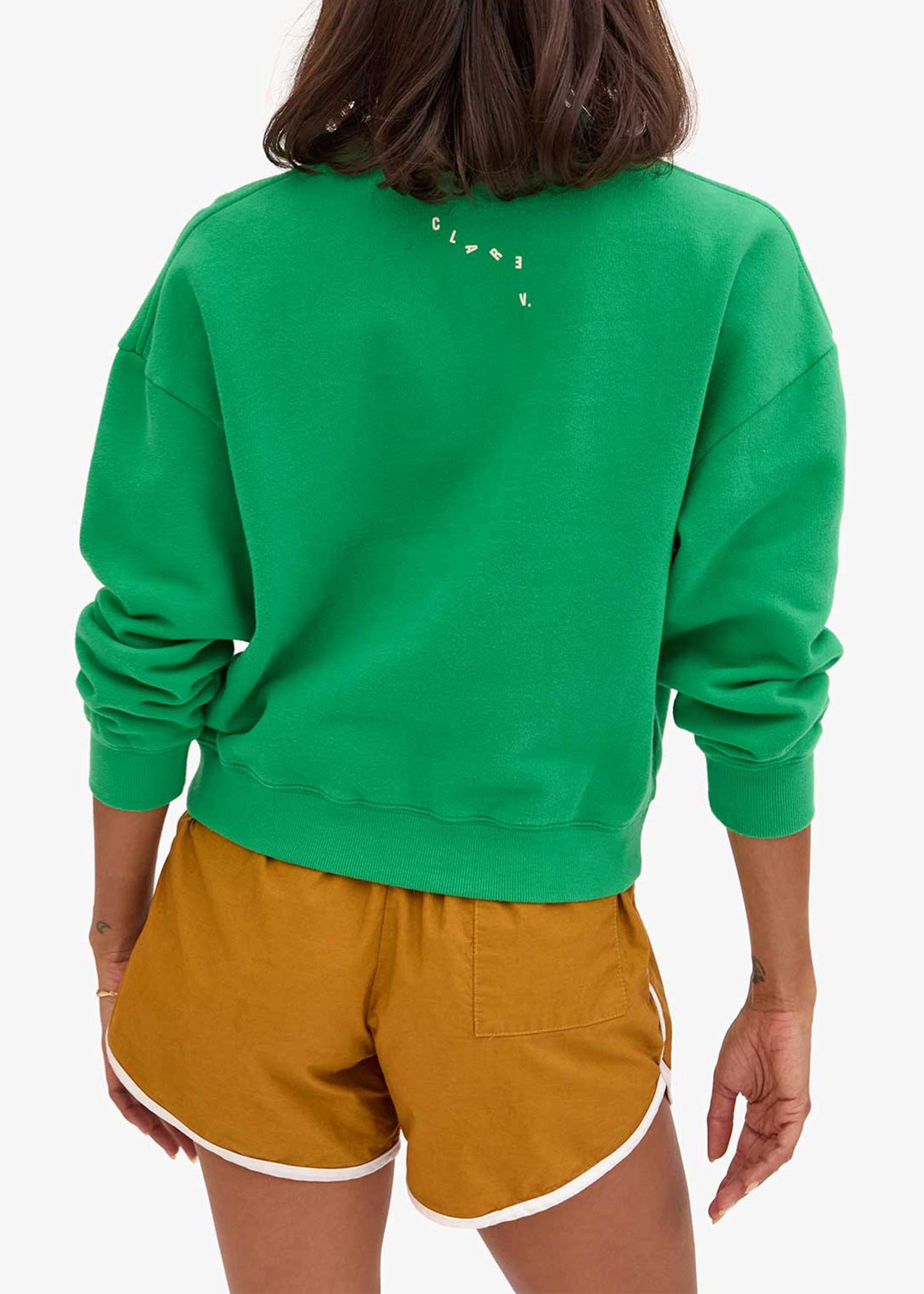 Clare-V-Le-Drop-Sweatshirt-ciao-green