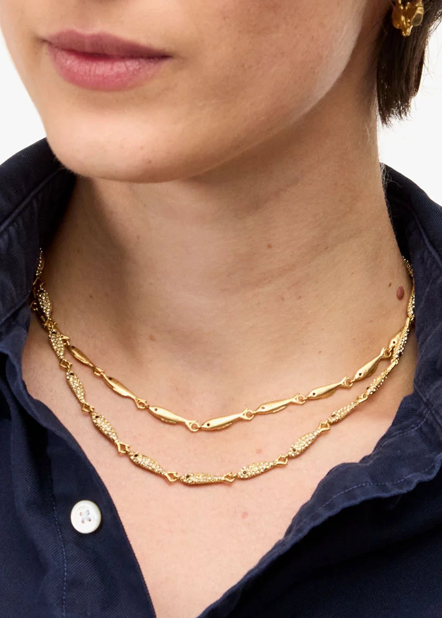 Clare-V-Le-Pavé-Sardine-Necklace