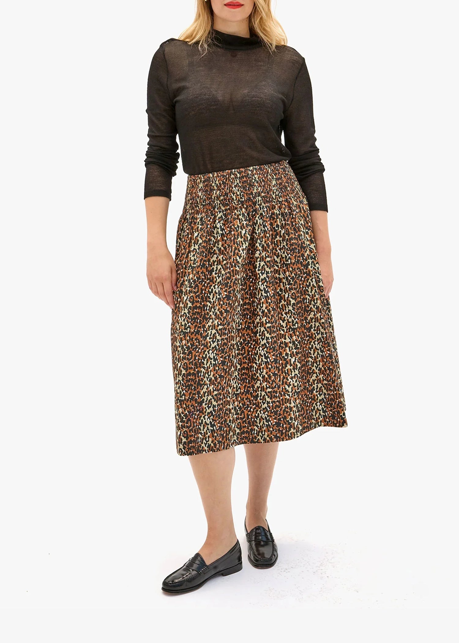 Clare-V-Zoe-Jaguar-Print-Skirt