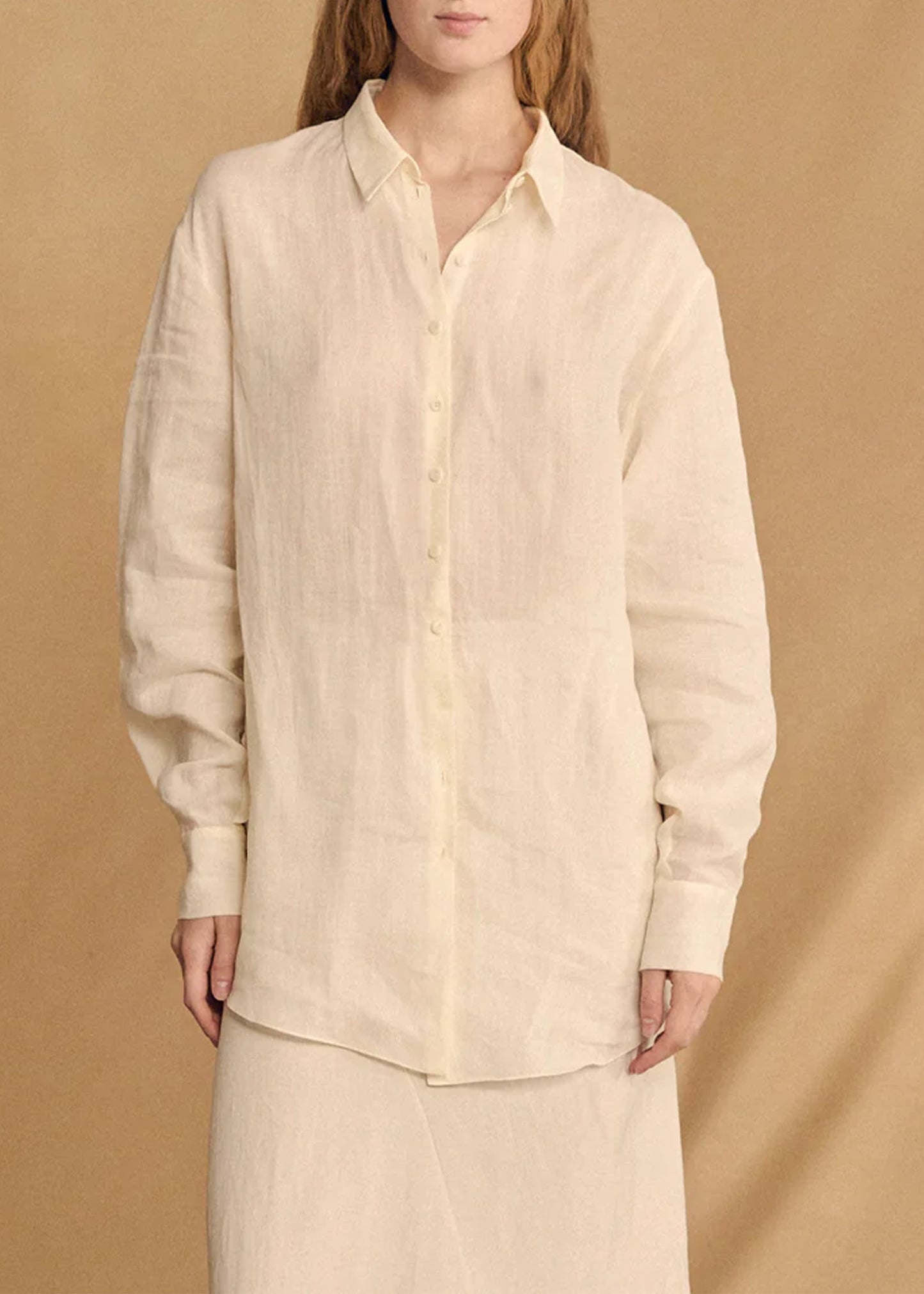 Cortana-Dennis-ivory-oversized-ramie-shirt