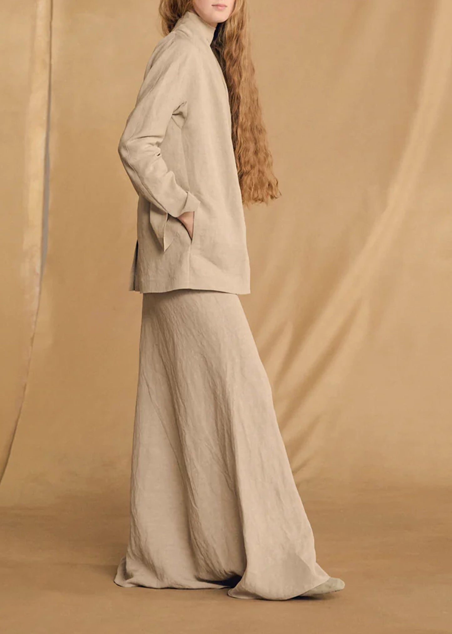 Cortana-Fania-Stone-Linen-Viscose-Skirt