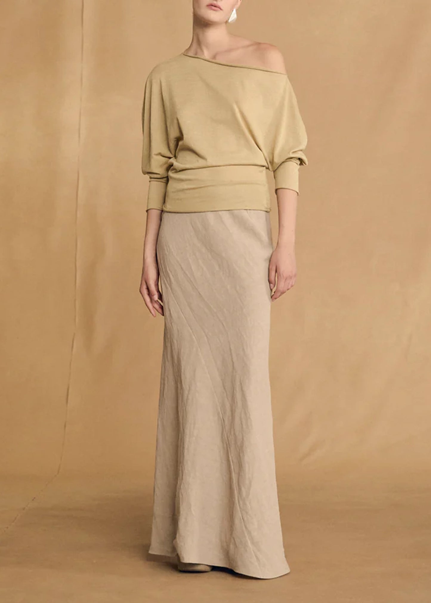 Cortana-Fania-Stone-Linen-Viscose-Skirt