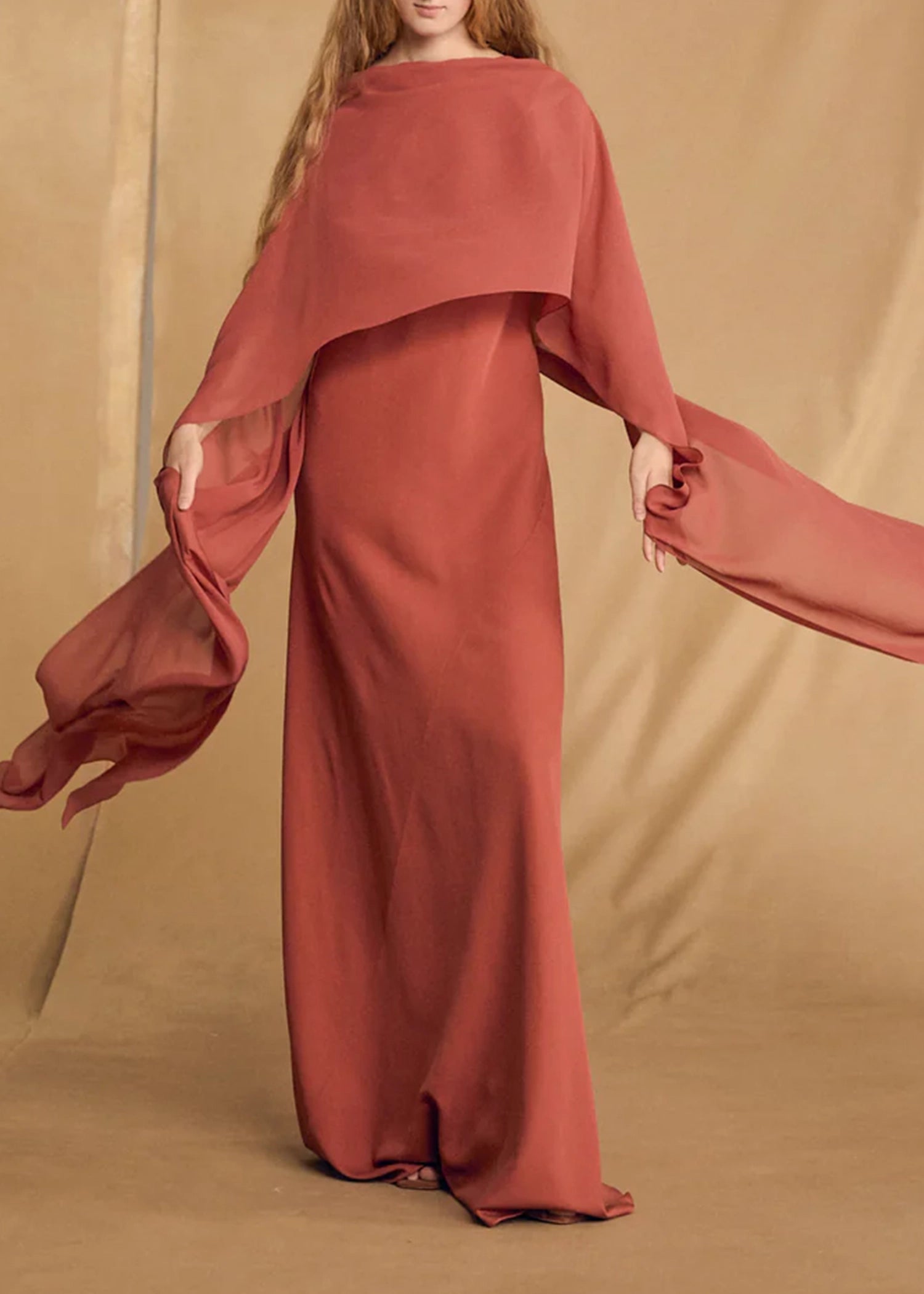 Cortana-Luana-Carmine-red-silk-dress