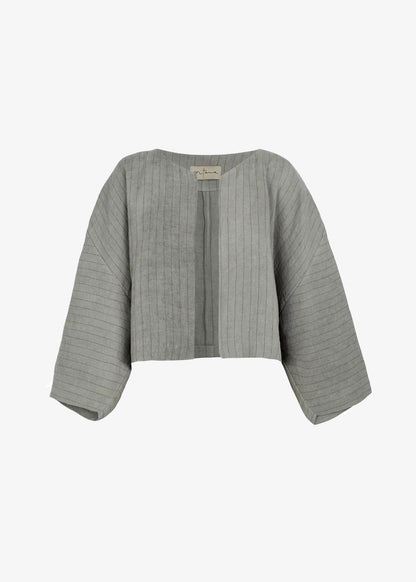 Cortana-Lupe-Sky-Blue-Striped-Linen-Jacket