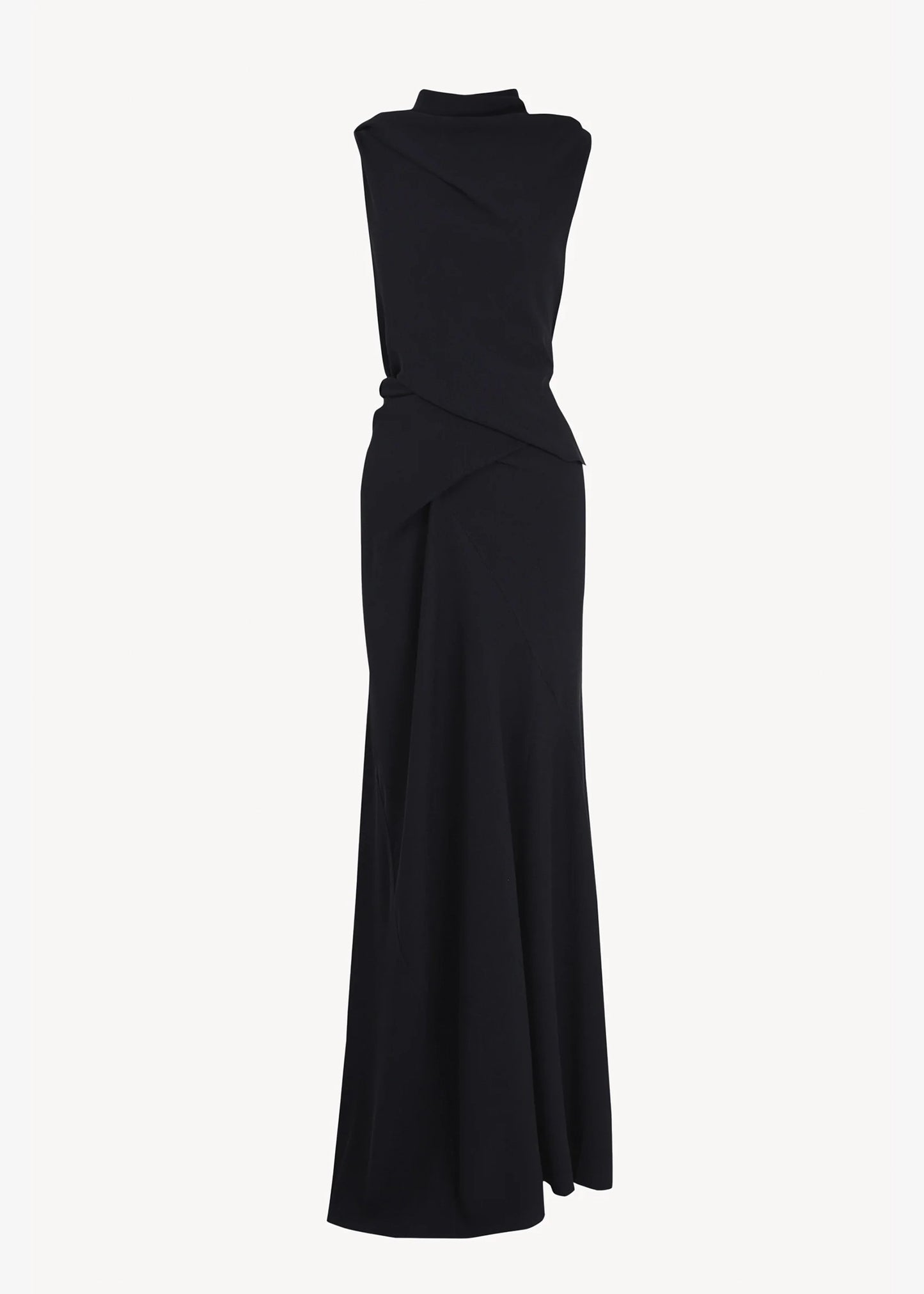 Cortana-Onara-pure-navy-stretch-silk-long-dress