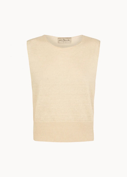 Cortana-Rinen-ivory-linen-knit-vest