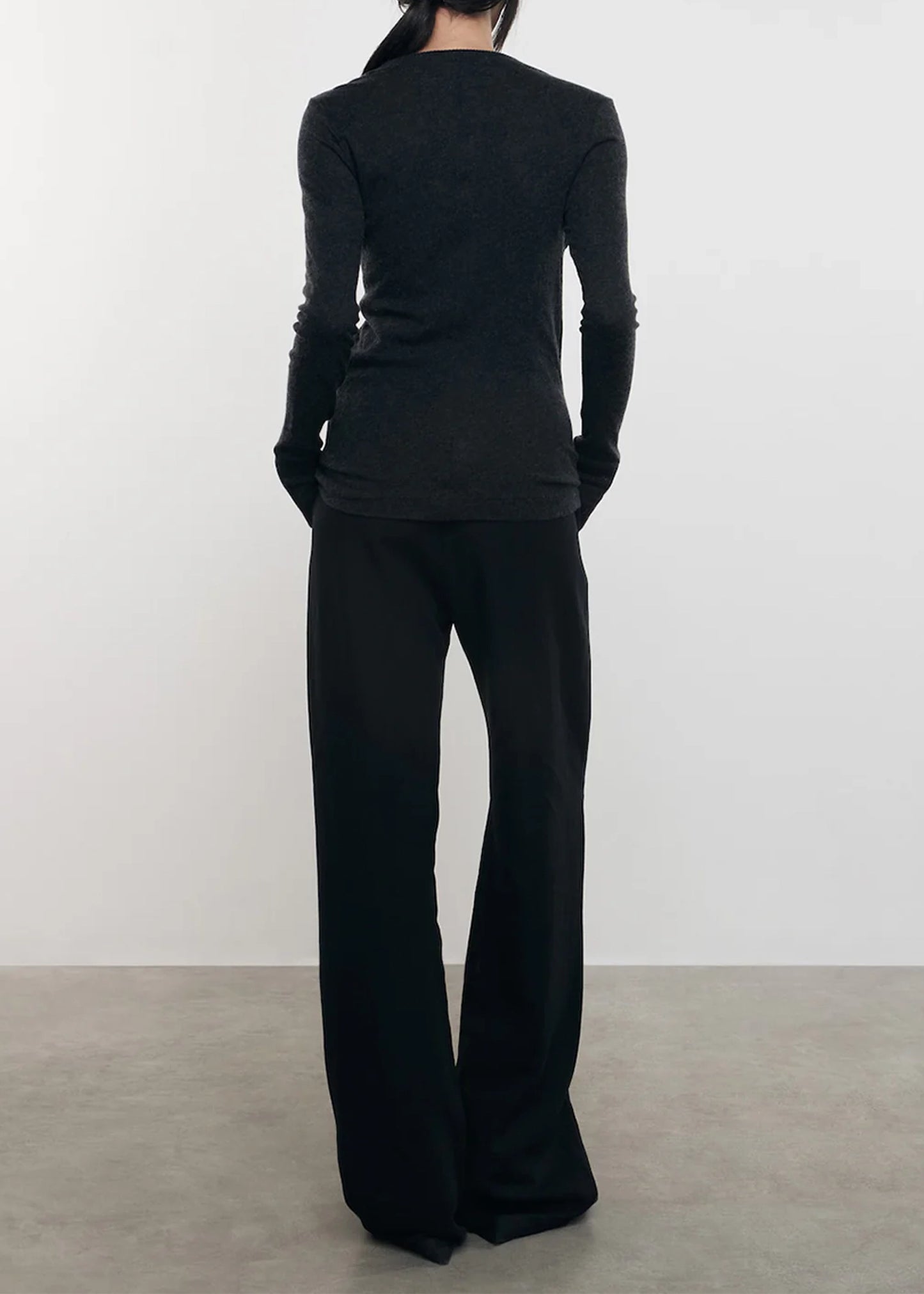 Enza-Costa-Cashmere-Easy-Cuffed-Crew-Black