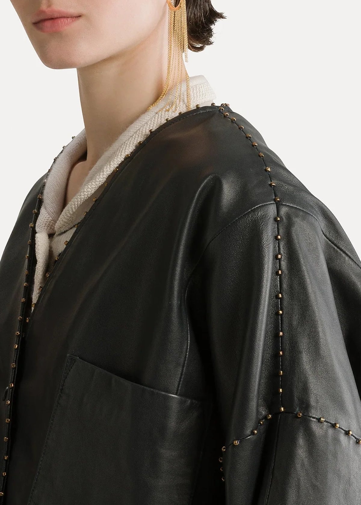 Forte-Forte-beaded-nappa-leather-kimono-jacket-petrole