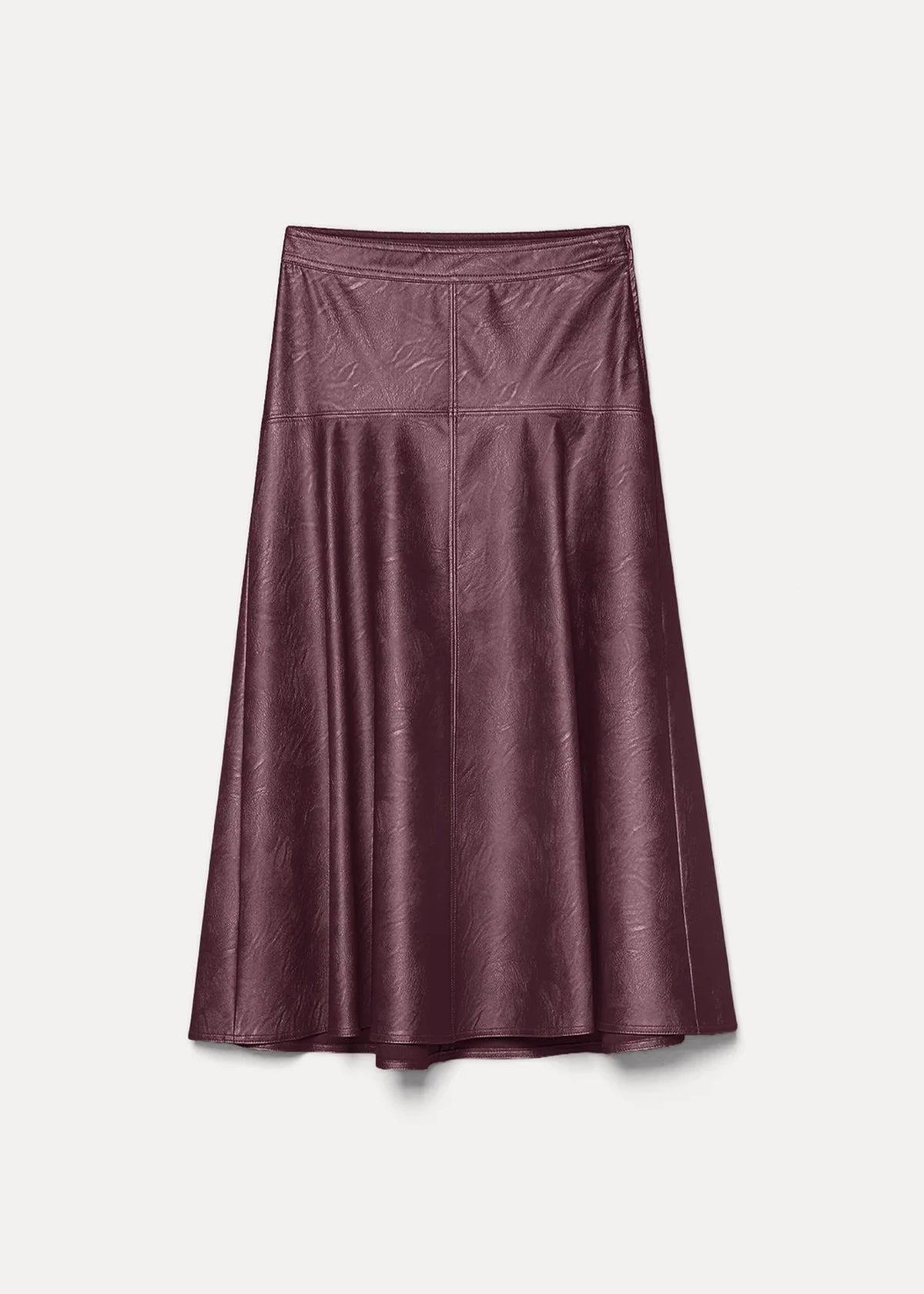 Forte-Forte-leather-look-midi-skirt-bordeaux