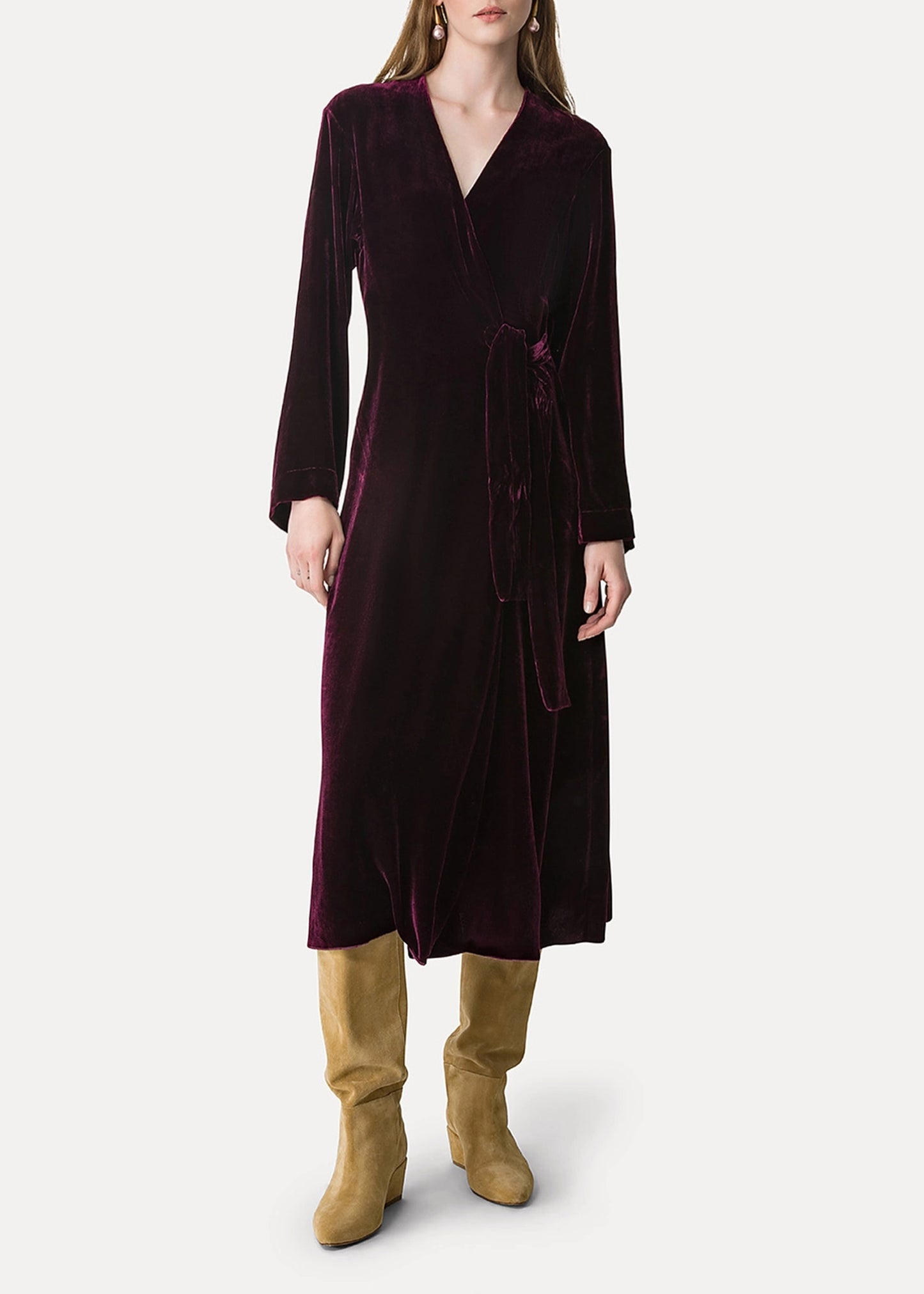 Forte-Forte-midi-wrap-dress-plain-velvet