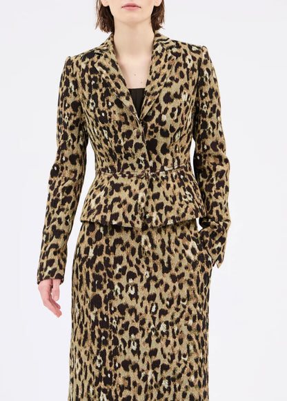 Odeeh-Jacquard-Leo-Jacke-Brown-Olive