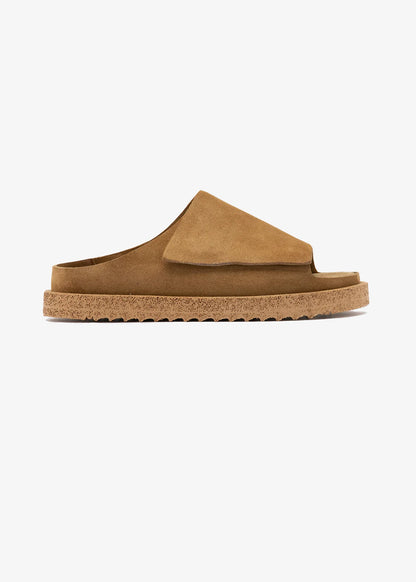 Officine-Creative-Sandals-106-Brown-Suede-Slide-Sandals