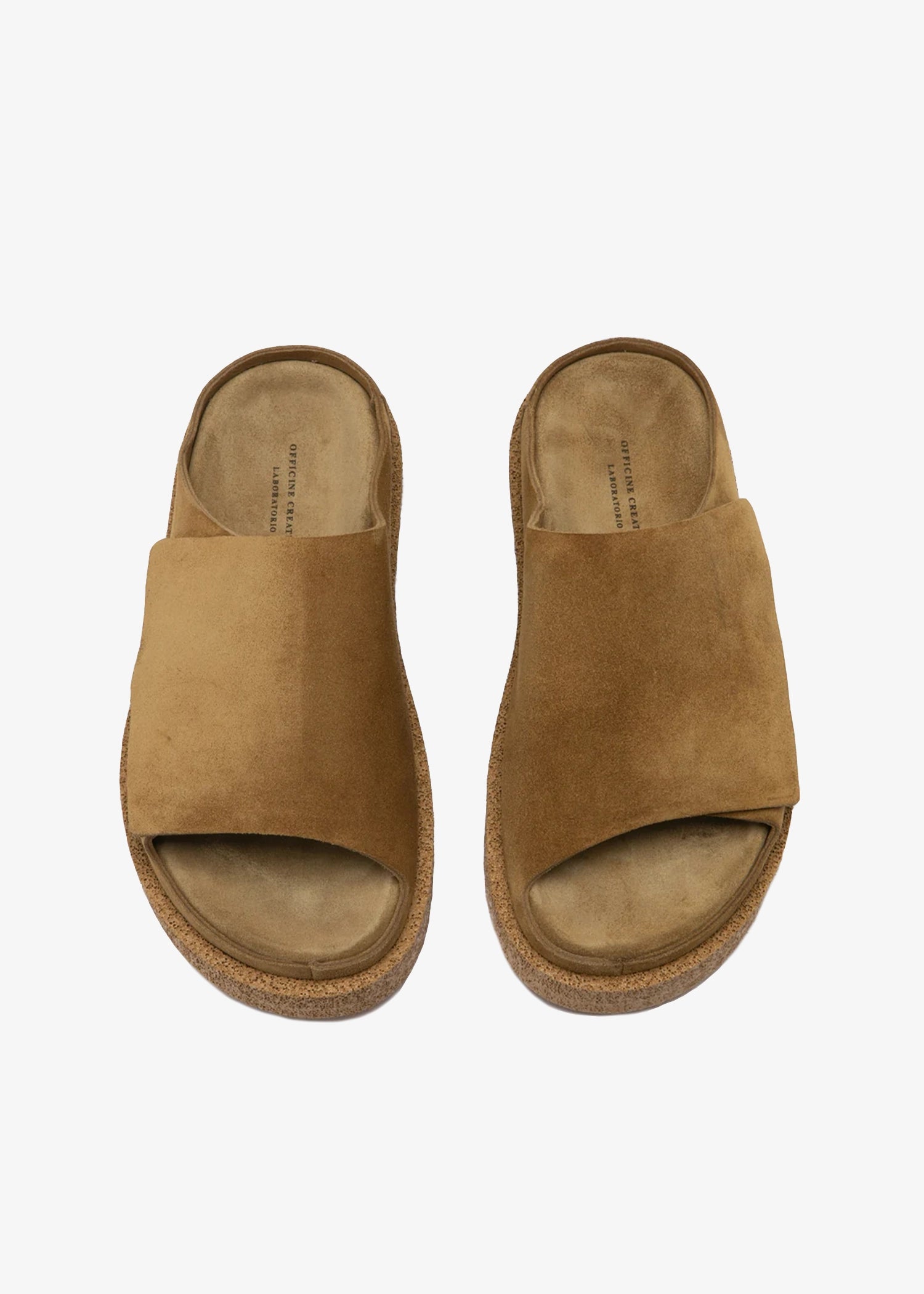 Officine-Creative-Sandals-106-Brown-Suede-Slide-Sandals