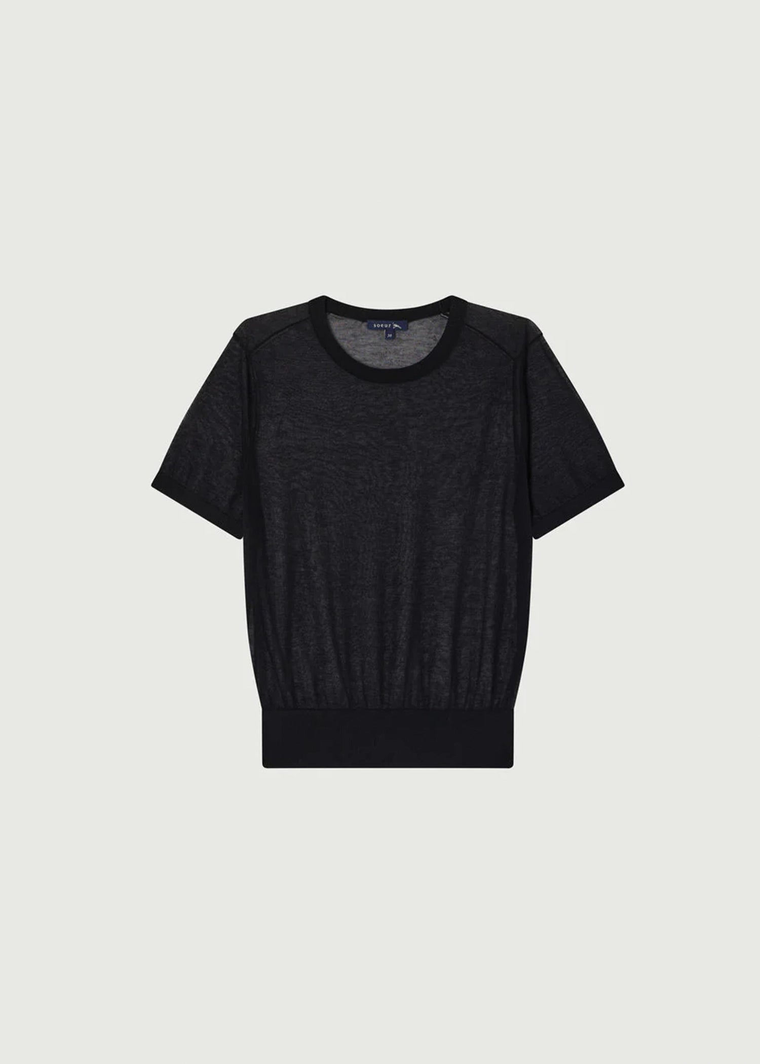 Soeur-Dua-short-sleeved-sheer-cotton-pullover