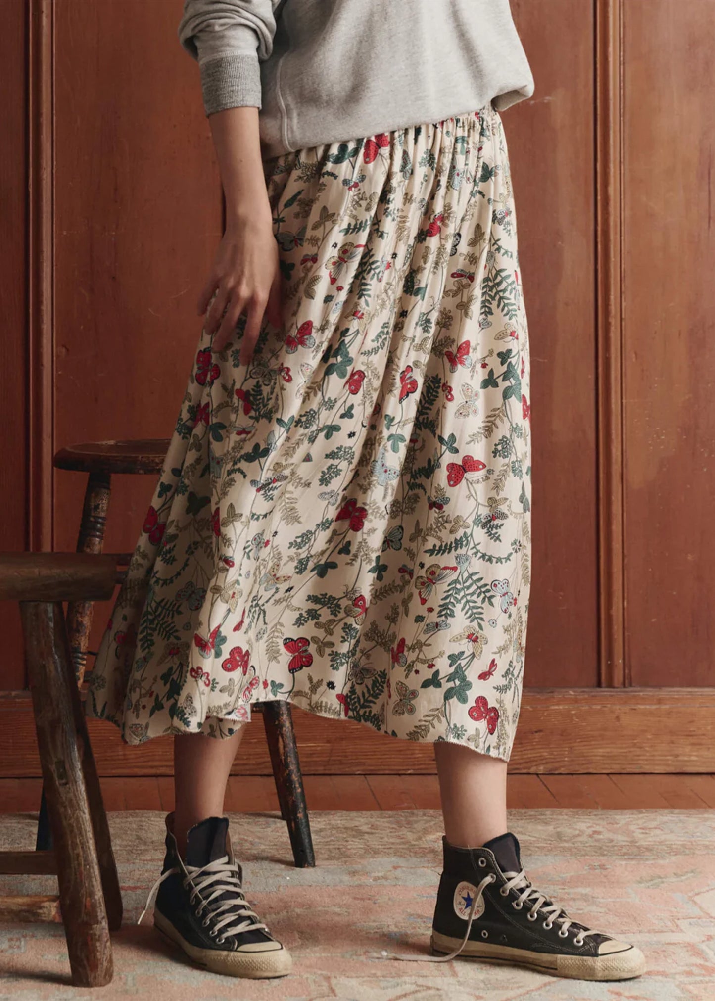 The-Great-The-Canary-Skirt-Floating-Butterfly