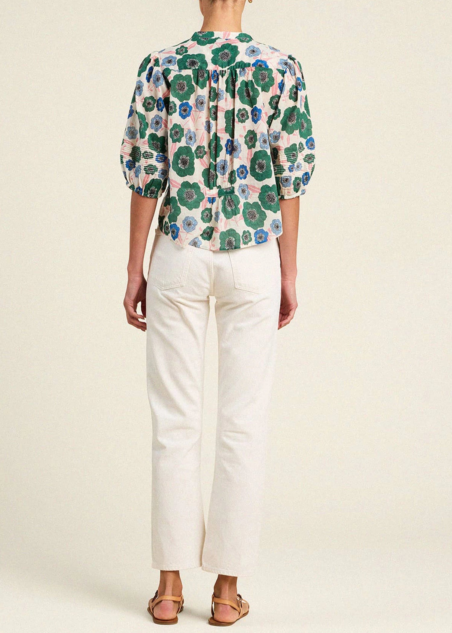 Trovata-Loren-Blouse-green-house-bloom