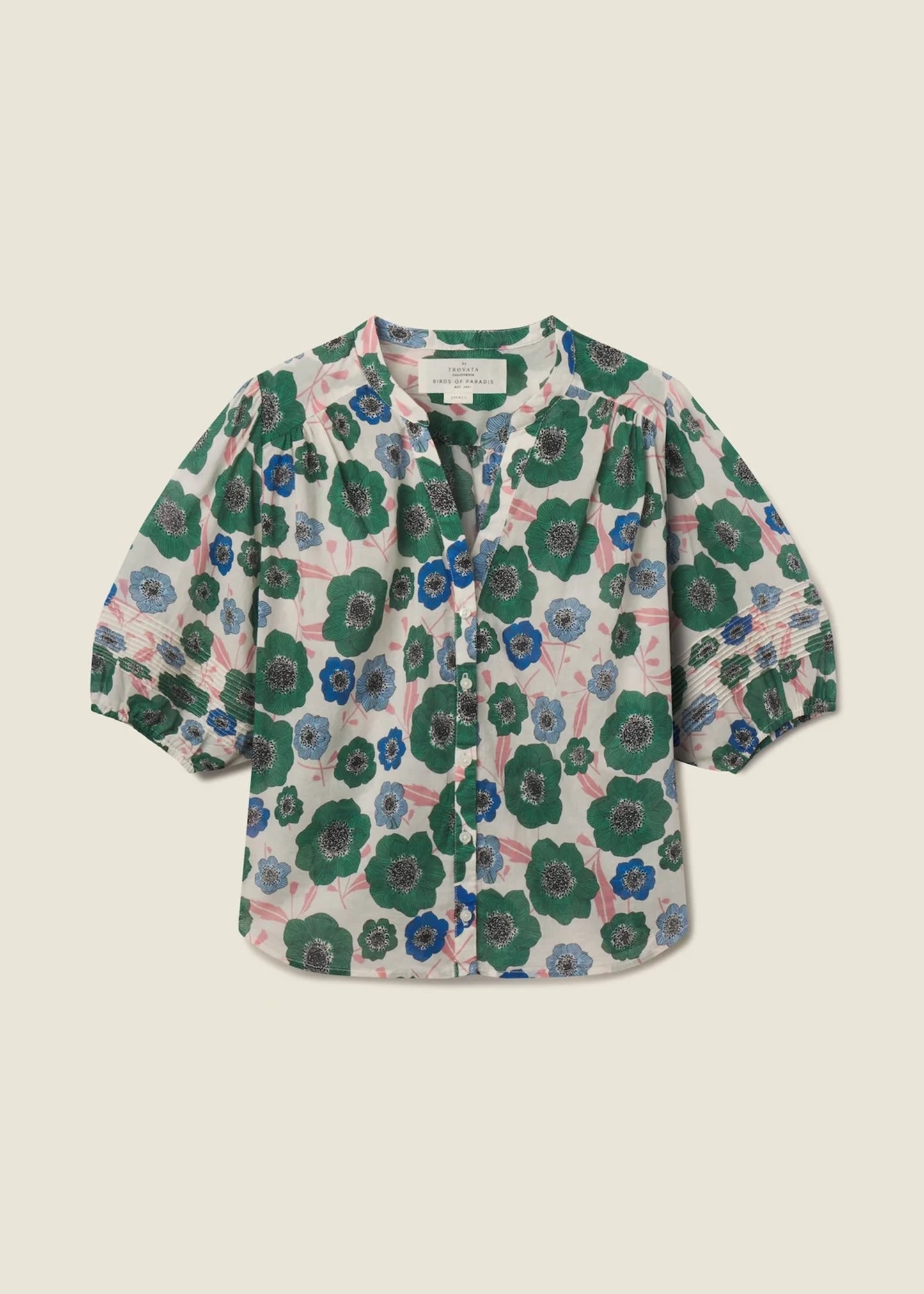 Trovata-Loren-Blouse-green-house-bloom