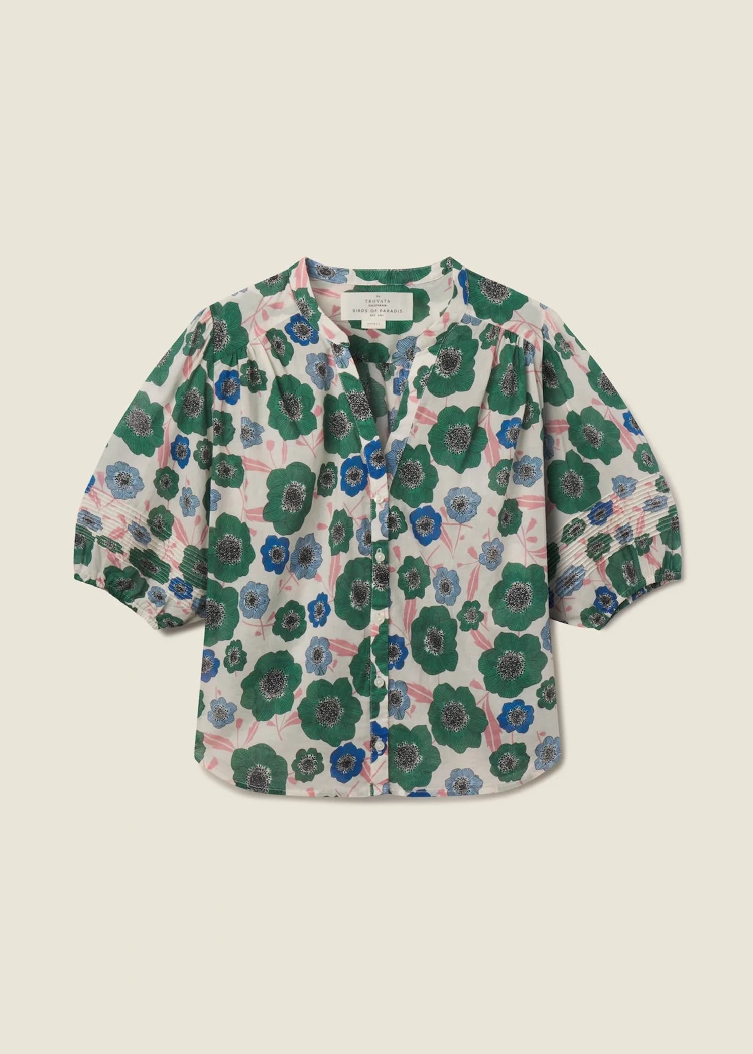Trovata-Loren-Blouse-green-house-bloom