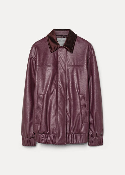 forte-forte-leather-look-oversized-bomber-jacket-velvet-collar-bordeaux