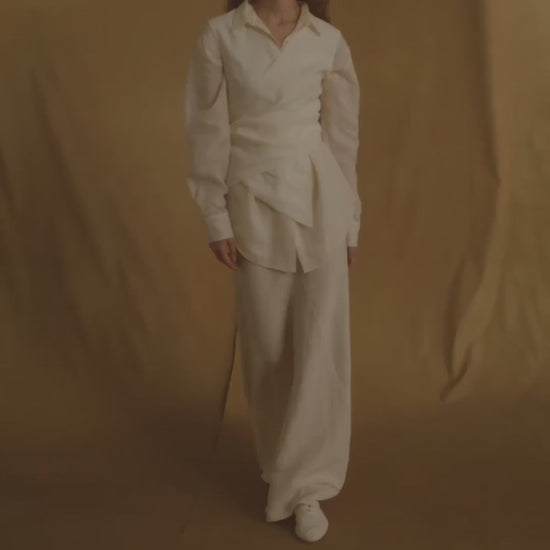 Cortana-Dennis-ivory-oversized-ramie-shirt