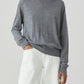 Closed | Organic Wool Crew Neck Sweater | grey heather melange